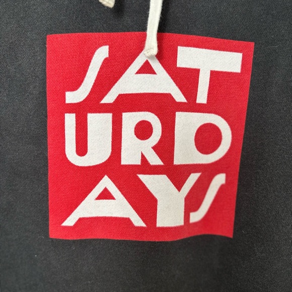 Saturdays New York City NYC Dark Gray and Red Men’s Sweater Hoodie - Picture 3 of 3
